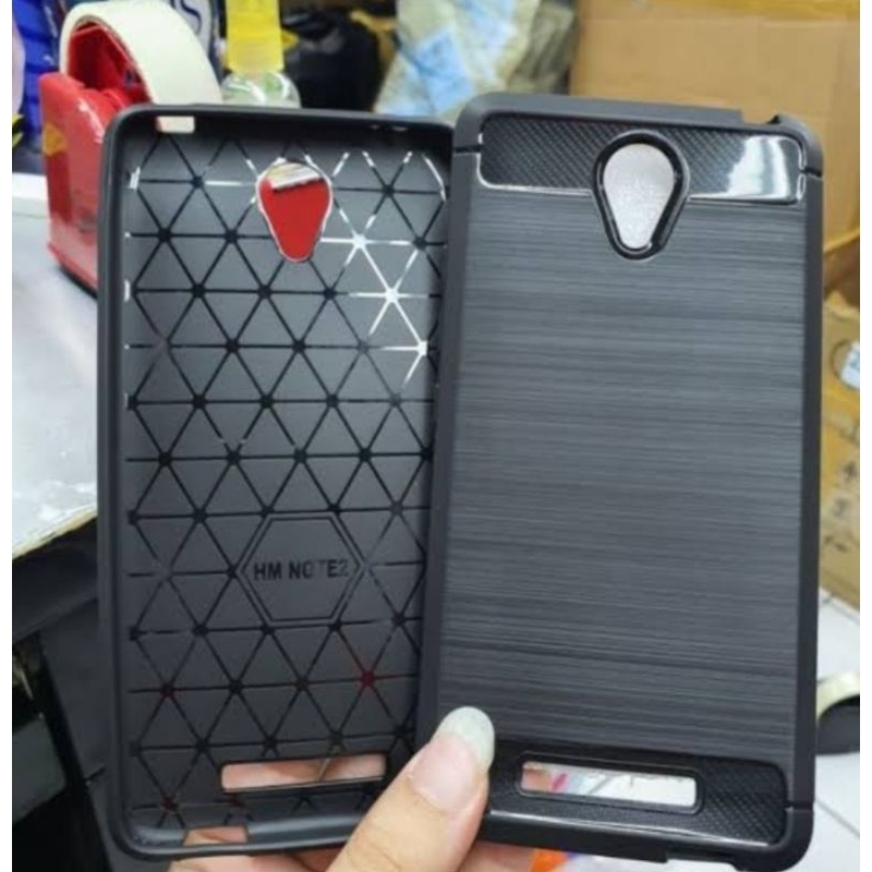 Softcase Silikon Ipaky Carbon Redmi Note 2