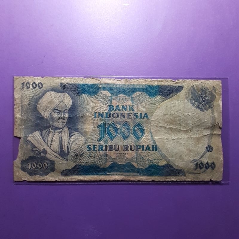 uang kuno 1000 rupiah diponegoro