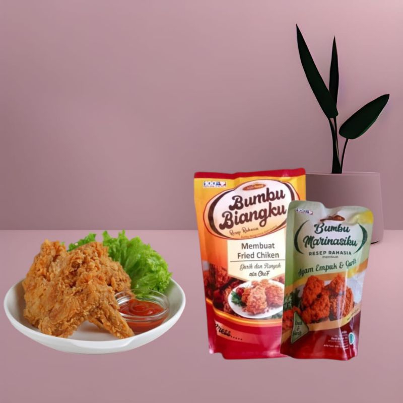 

bumbu biangku dan marinasiku paket 750 gr dan 250 gr alifa food tepung crispy dan fried chicken