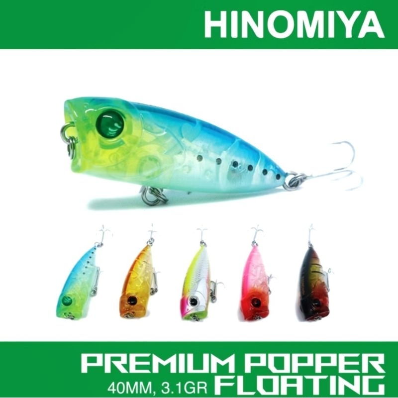 Hinomiya Premium Mini Popper 40mm 3,1gram VMC HOOK