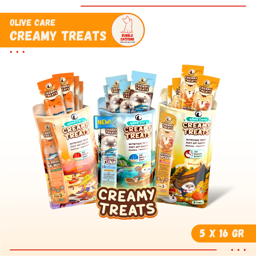 Olive Care CREAMY TREATS 5 x 16gr