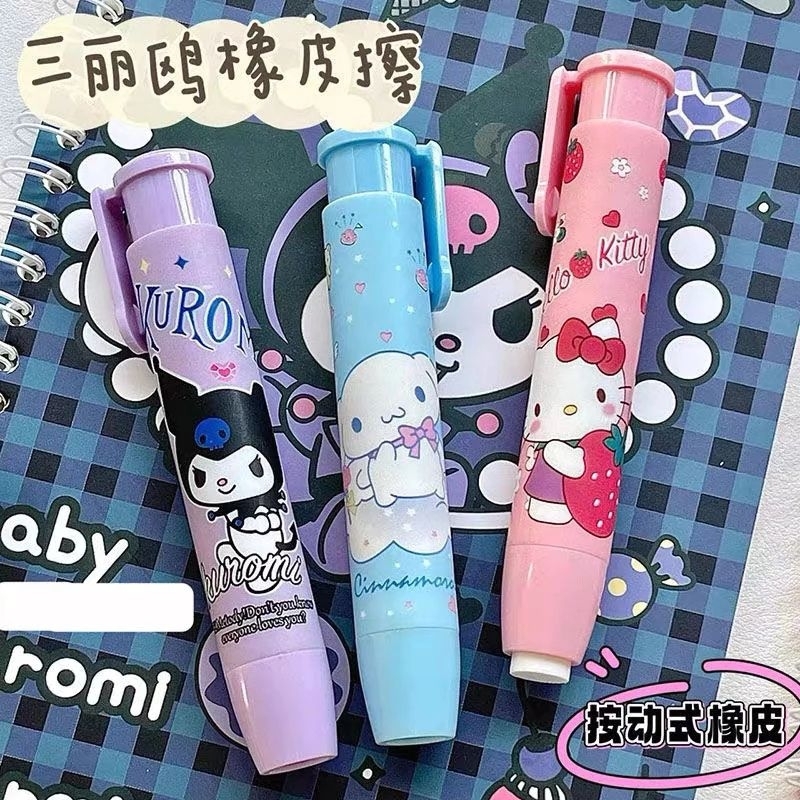 

Penghapus setip karakter sanrio Cinnamoroll cinamorol kelinci pencet mekanik anak sekolah mechanic eraser pensil