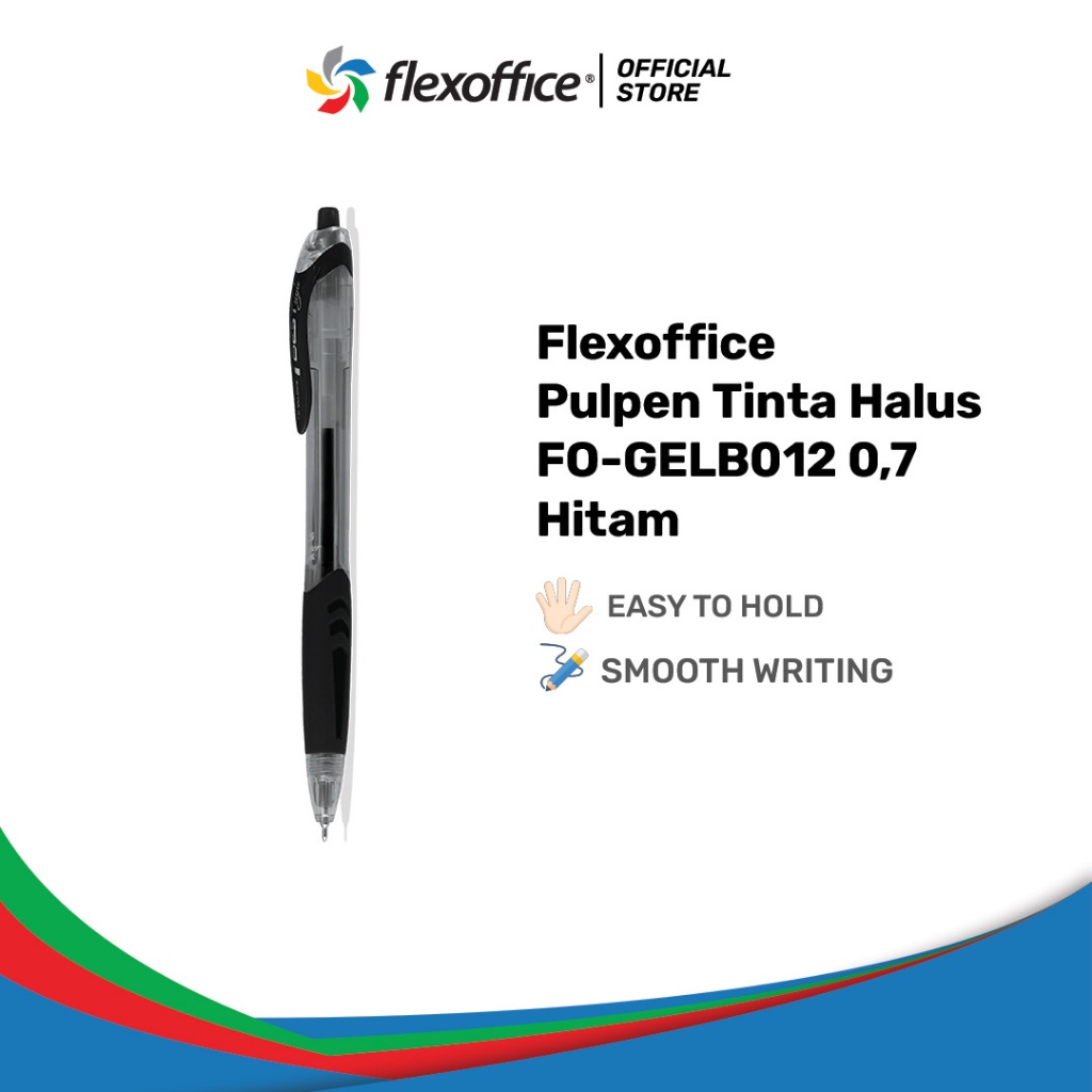 

FlexOffice Pulpen Tinta Halus FO-GELB012 0,7 Hitam 12 Pcs/Box