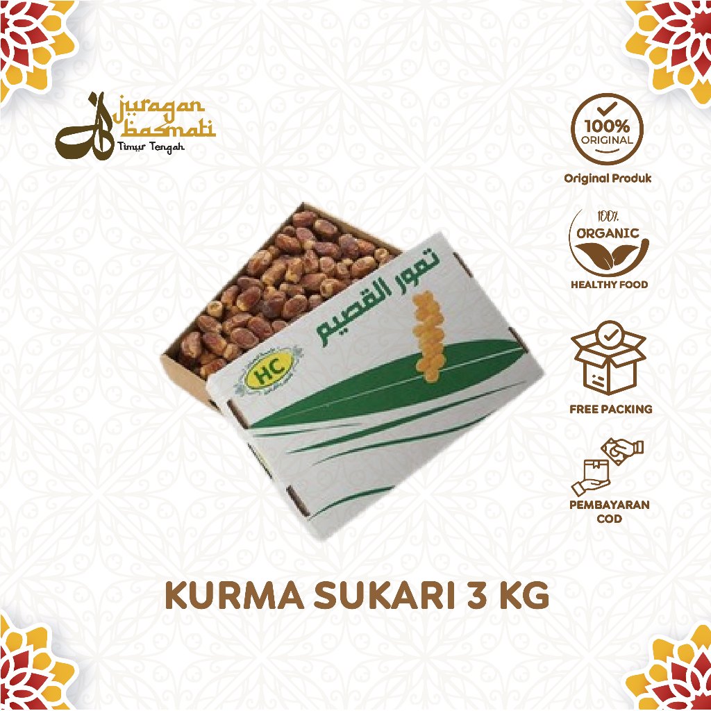 

KURMA SUKARI DUS 3kg | Sukari Al Qosim