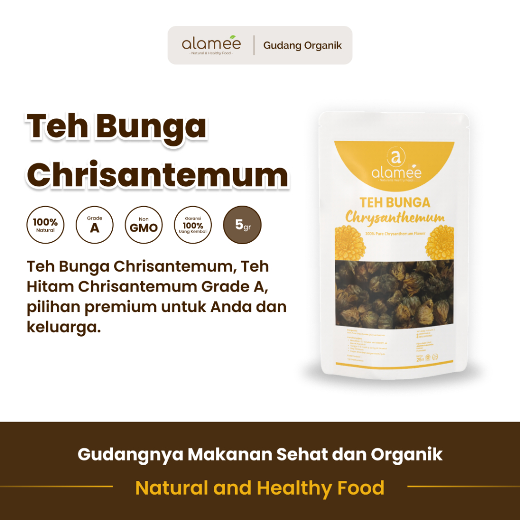 

alamee teh bunga chrisantemum 5 gram aroma menyegarkan khasiat kesehatan dan rasa floral herbal