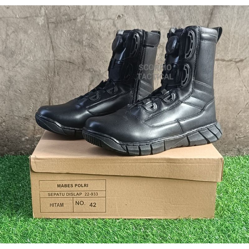 SEPATU PDL POLRI TALI PUTAR JATAH ASLI 2022/SEPATU PDL POLRI JATAH TALI PUTER PATI
