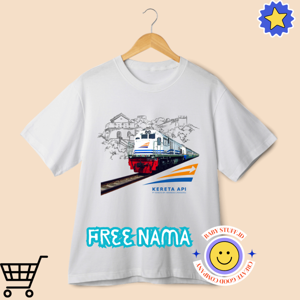 BAJU ANAK KAOS ANAK KERETA API INDONESIA