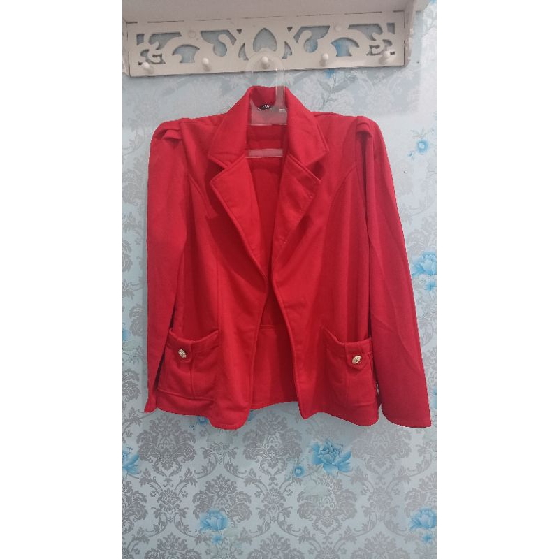 Preloved blazer jumbo merah