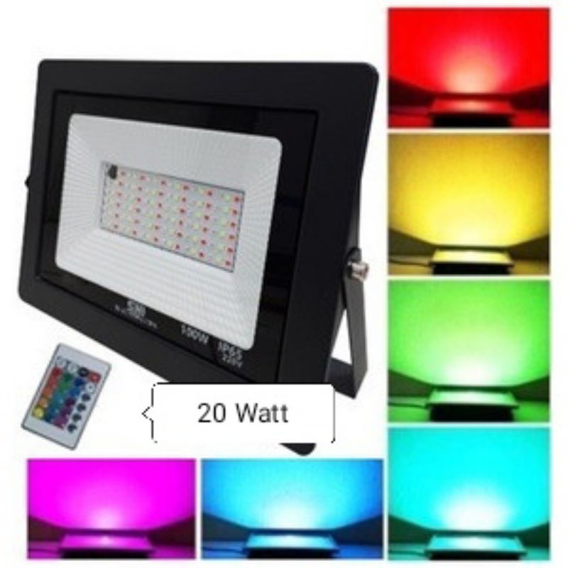Lampu Sorot/Kap Sorot RGB Semny 20 Watt Warna Warni