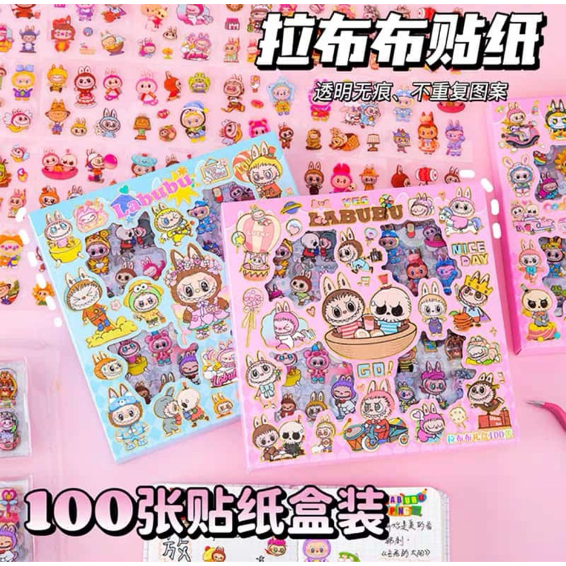 

STICKER LABUBU - STICKER NONO BTS BLACKPINK NCT LOTSO AVENGERS BESAR MIX KARAKTER - STICKER ANAK COWO AVENGERS ISI100PCS