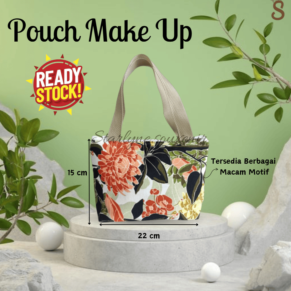 Pouch Make Up/Tas Jinjing Kecil/Dompet Kanvas/Dompet Make Up/Souvenir Murah/Dompet Souvenir
