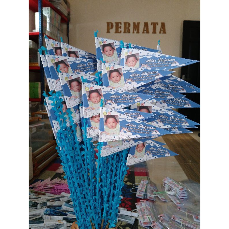 Bendera Aqiqah custom/ Bayi marhaban  /Tasyakuran Aqiqah