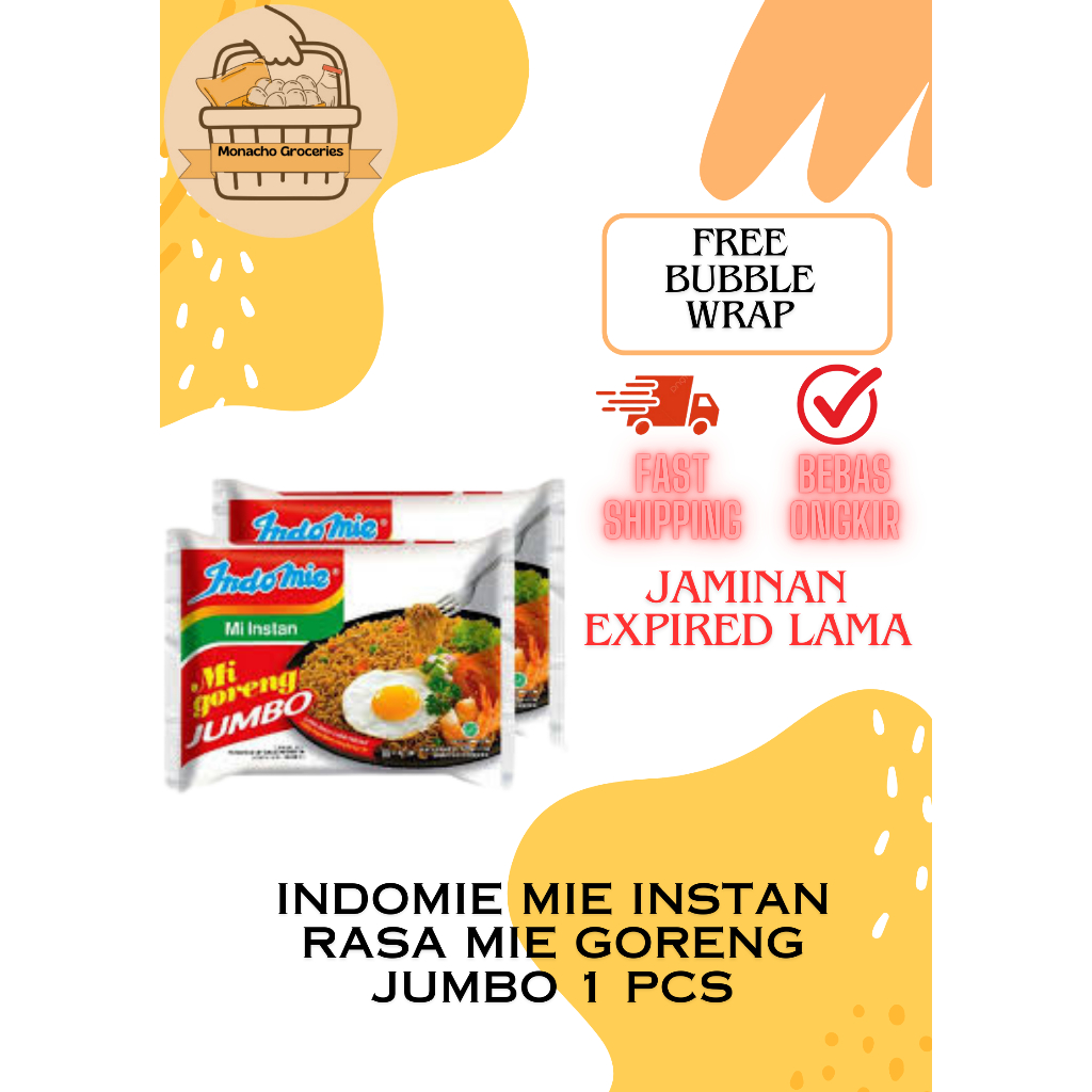 

INDOMIE MIE INSTAN RASA MIE GORENG JUMBO 1 PCS