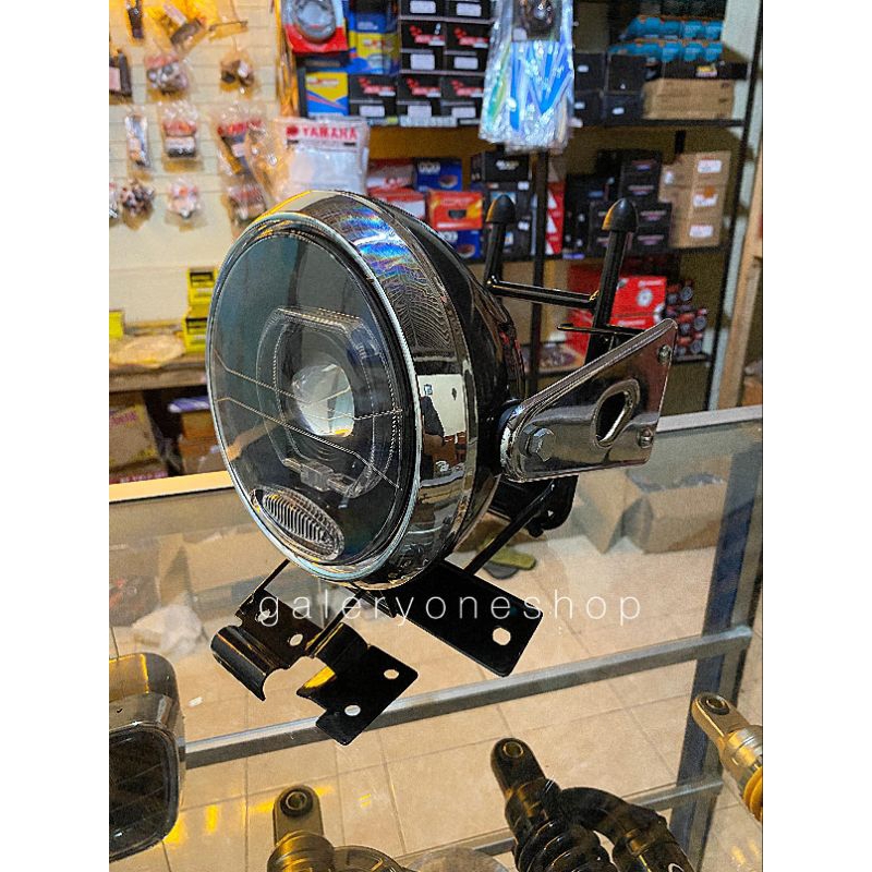 Paket lampu biled bulat rx king peredam set breket komplit