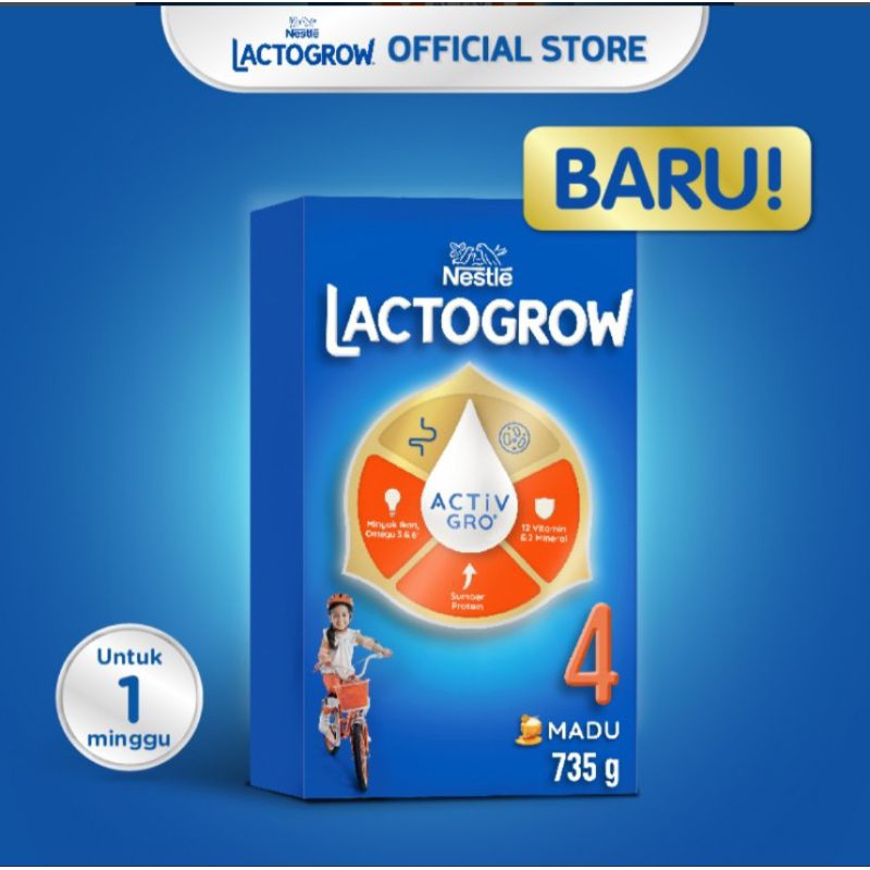 

Lactogrow 4 Happynutri Susu Bubuk Pertumbuhan Anak Pra Sekolah Madu 735 g