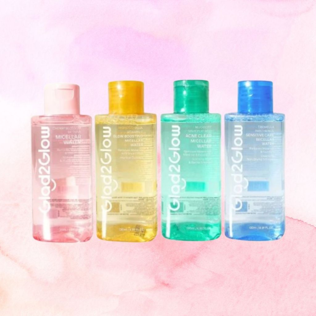 GLAD2GLOW Micellar Water Series || Mugwort Salicylic Acid Acne || Cherry Blossom || Yuja Vit C Micel