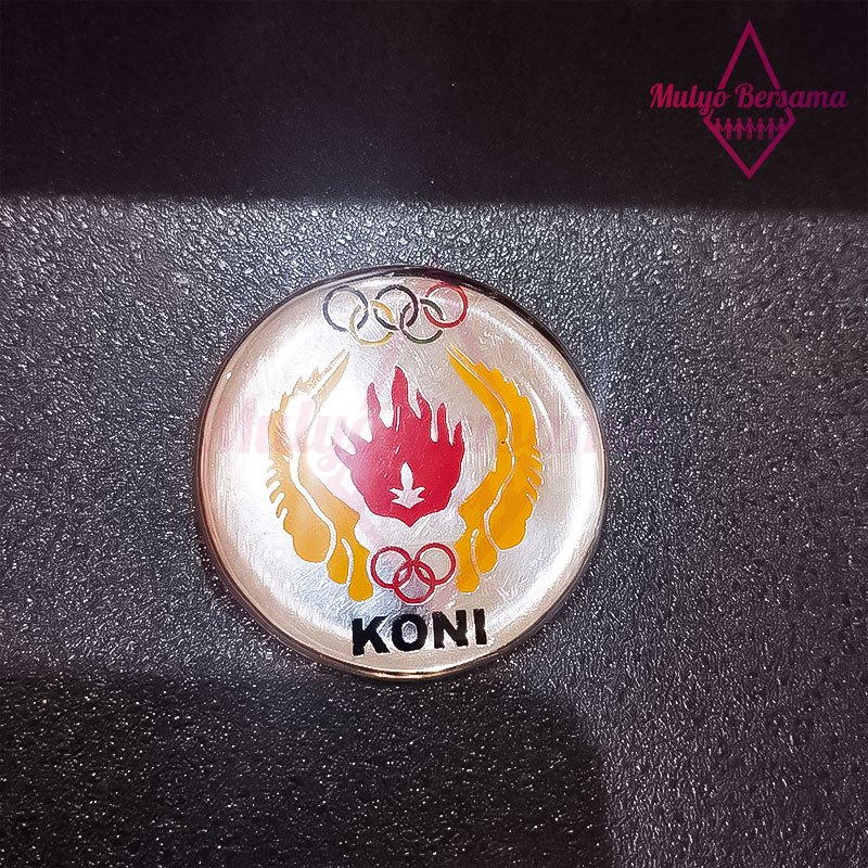 Pin Lencana Komite Olahraga Nasional Indonesia Pin Logo KONI Model Bulat - Mulyo Bersama
