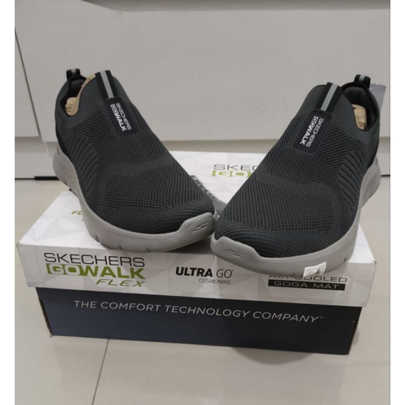 Skechers Go Walk Flex New Charcoal Black Size 42.5