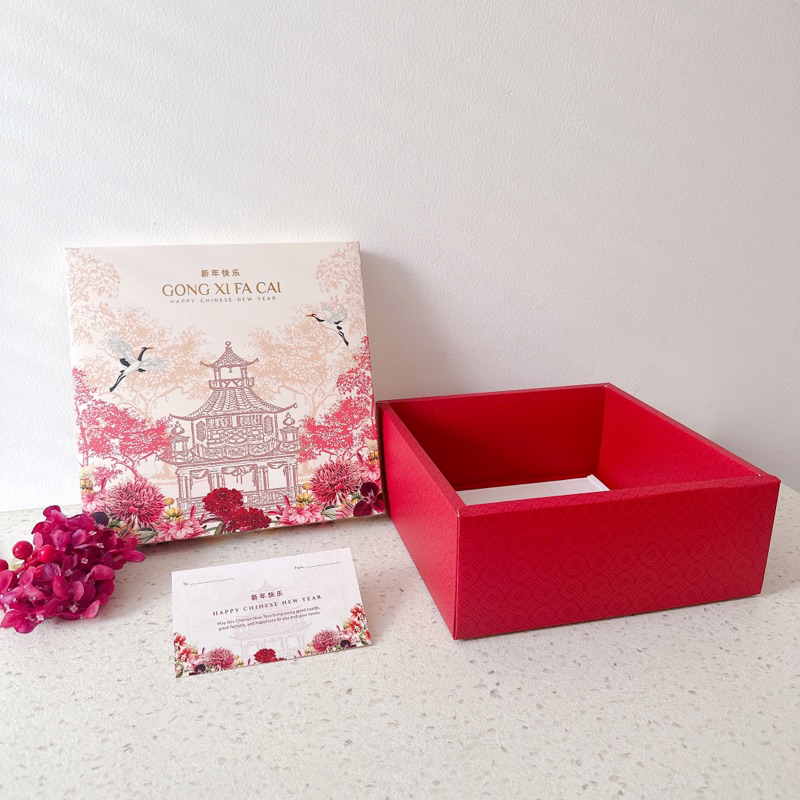 

(ISI 5 Pcs) Box Huat Ah | Kotak Kue Imlek Box Imlek Kue 22x22cm Box Kue Kering Kue Lapis