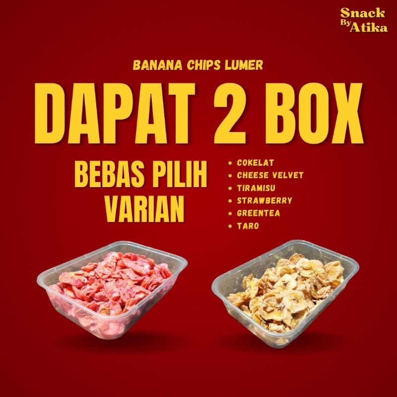 

2 BOX 500ML - keripik pisang coklat lumer [SNACKBY.ATIKA] Coklat Crispy Keripik Pisang Food Snack Cemilan Manis Chocolate Kripik