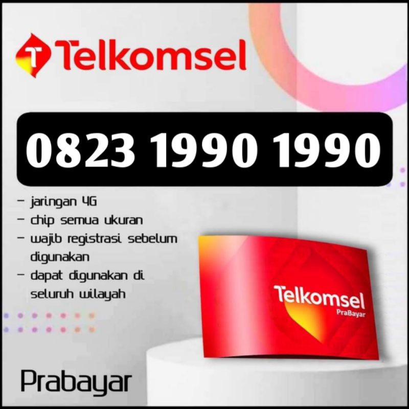 Kartu Perdana Nomor Cantik Telkomsel Seri Tahun 1990 1990