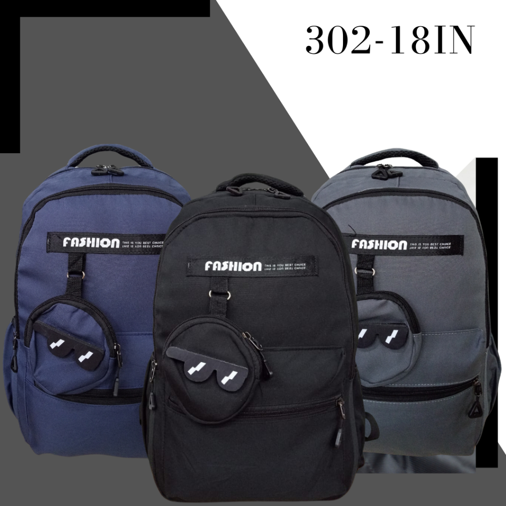Tas Remaja Polo Milano 302 Size 18 Inchi Tas Ransel Sekolah Ransel Wanita Tas Pria Backpack Import