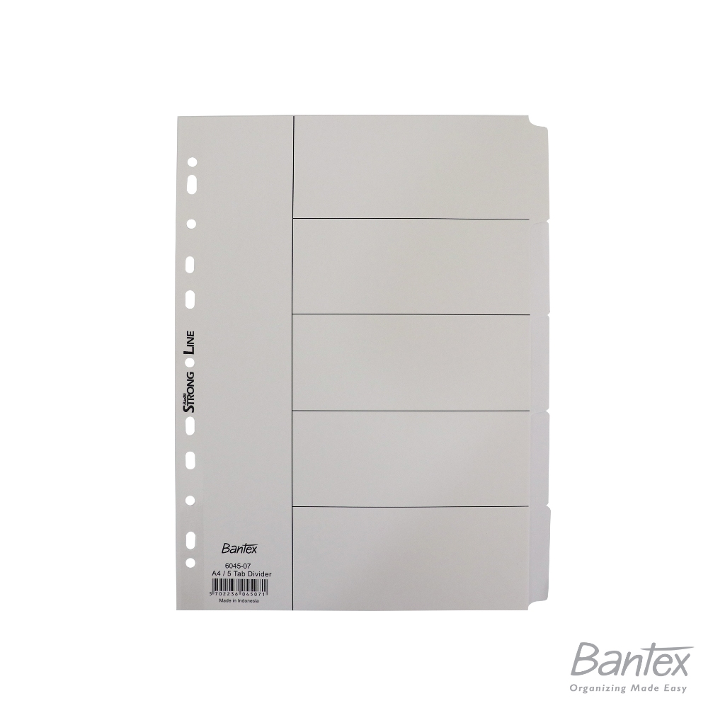 

[BMS Bekasi] Bantex Pembatas Binder / Cardboard Divider dan Indexes Ukuran A4 (5 Pages) - 6045 07