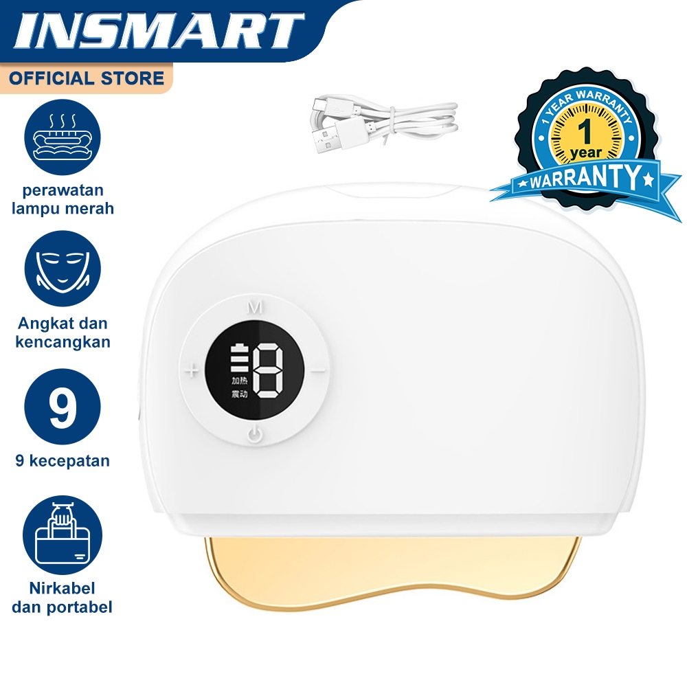 INSMART Gua Sha Elektrik Alat Perawatan Wajah Gua Sha Face Massage 9 Level Alat Pijat Wajah Elektrik