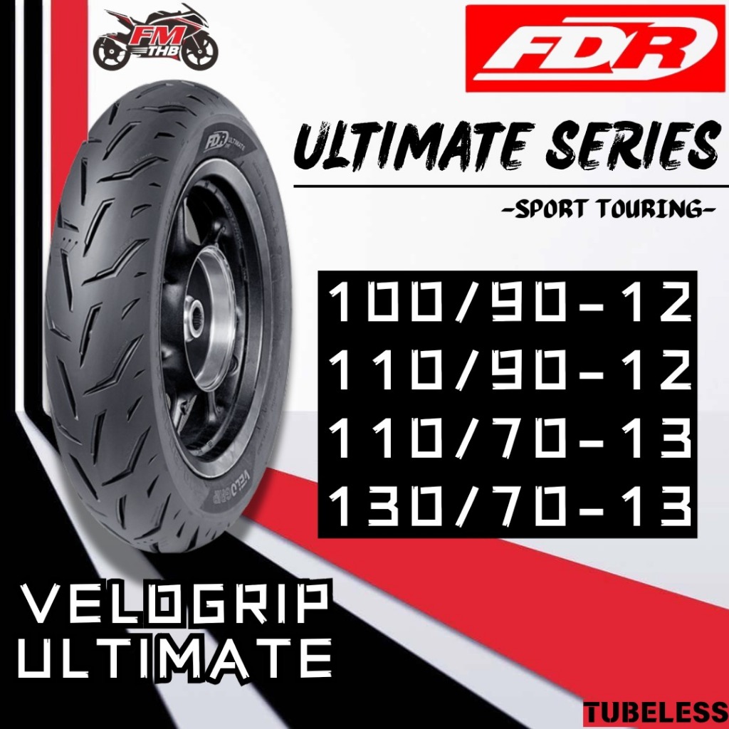 Ban FDR Velogrip Ultimate Ring 12 & 13 Tubeless - Ban Motor Ring 12 & 13 Tubles (Pilih Ukuran)