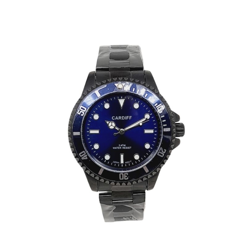 Jam Tangan Pria Cardiff Analog Rantai Stainles Kwalitas Original Tahan Air Free box Minimalis