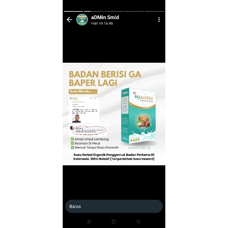 

myactifat susu penambah berat badan PROMO AKHIR TAHUN