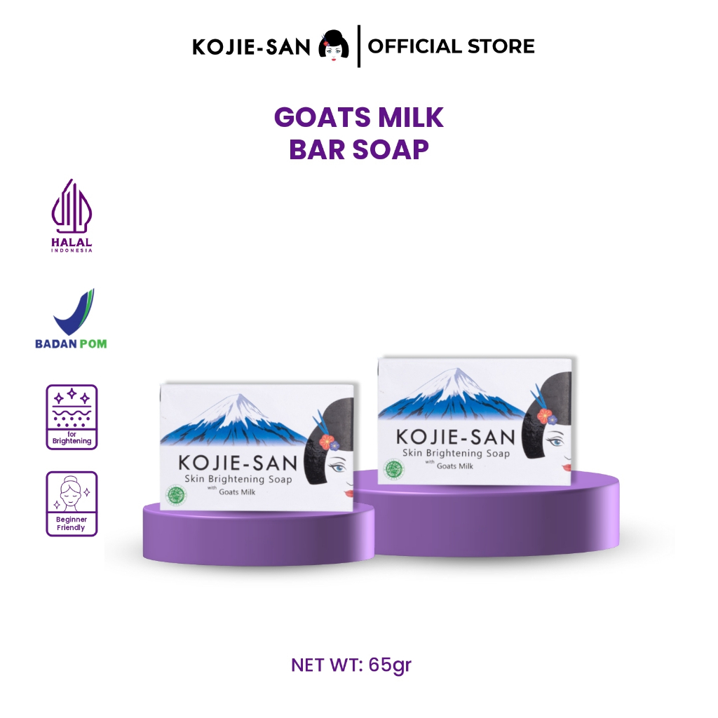 KOJIE-SAN Sabun Mandi Batang 65gr Brightening Soap Goats Milk Mencerahkan Kulit