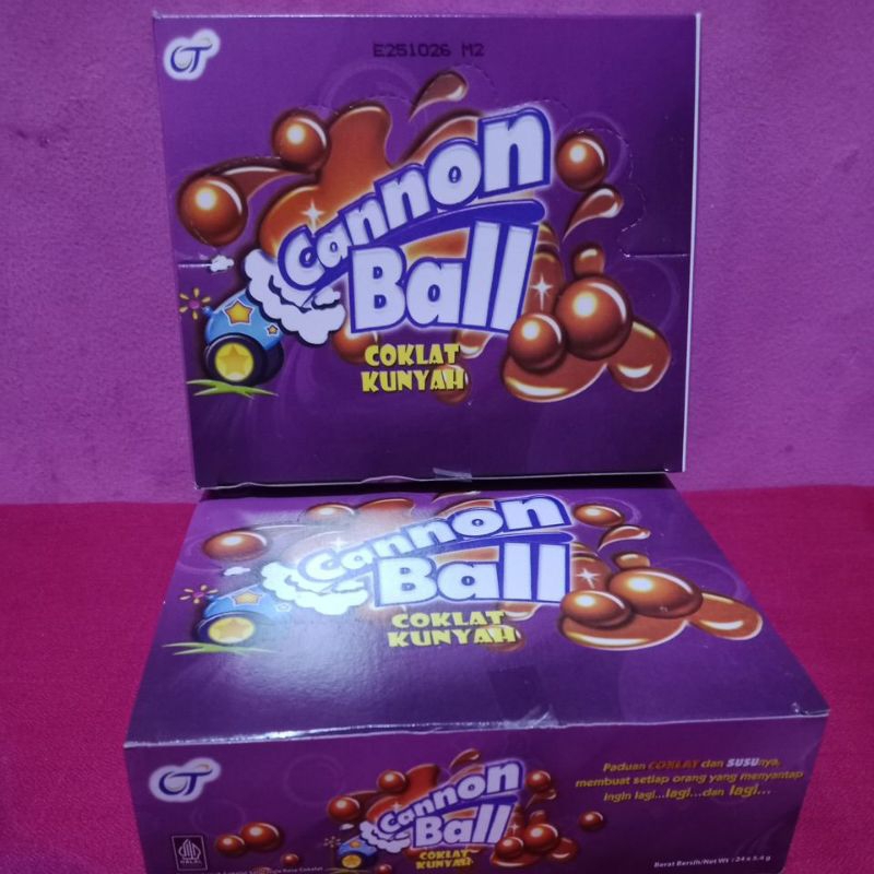 

cannon ball coklat kunyah isi 24pcs