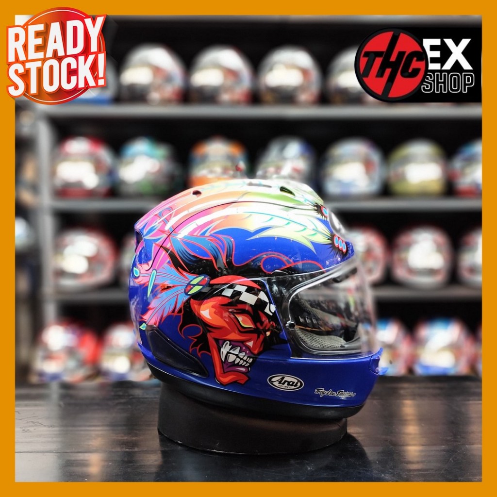 HELM RX7X SCOTT RUSSEL BLUE RX-7X FULL FACE HELMET SIZE M 2ND SECOND