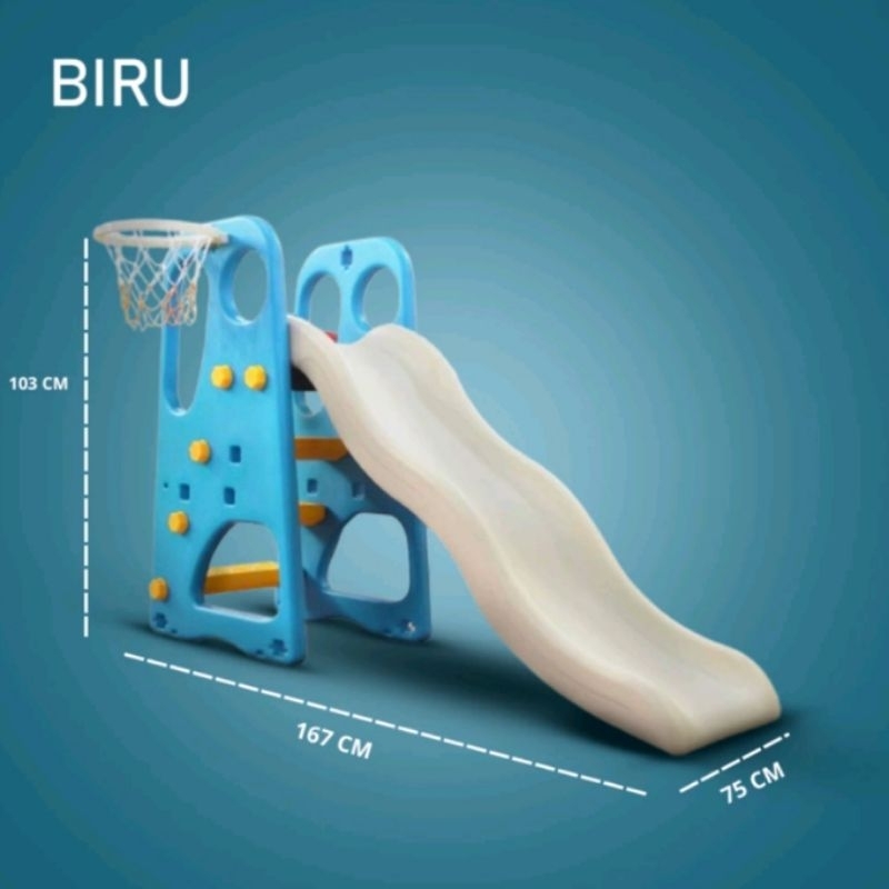 Perosotan Jumbo Biru Pink / Luncuran anak / seluncuran tinggi mainan anak kids slide