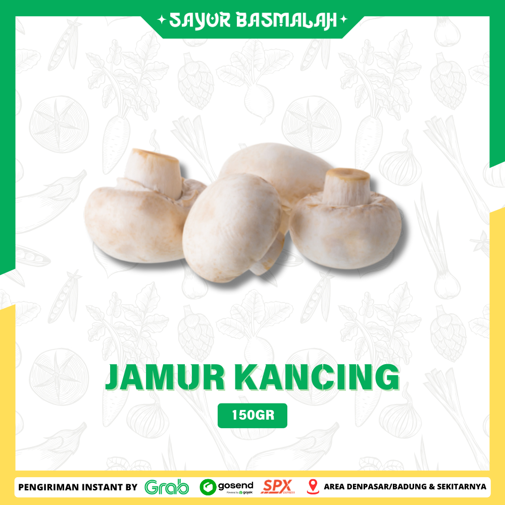 

Jamur Kancing 150gr - Sayur Basmalah