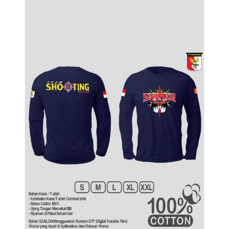 kaos sniper terbaru lengan panjang/perbakin