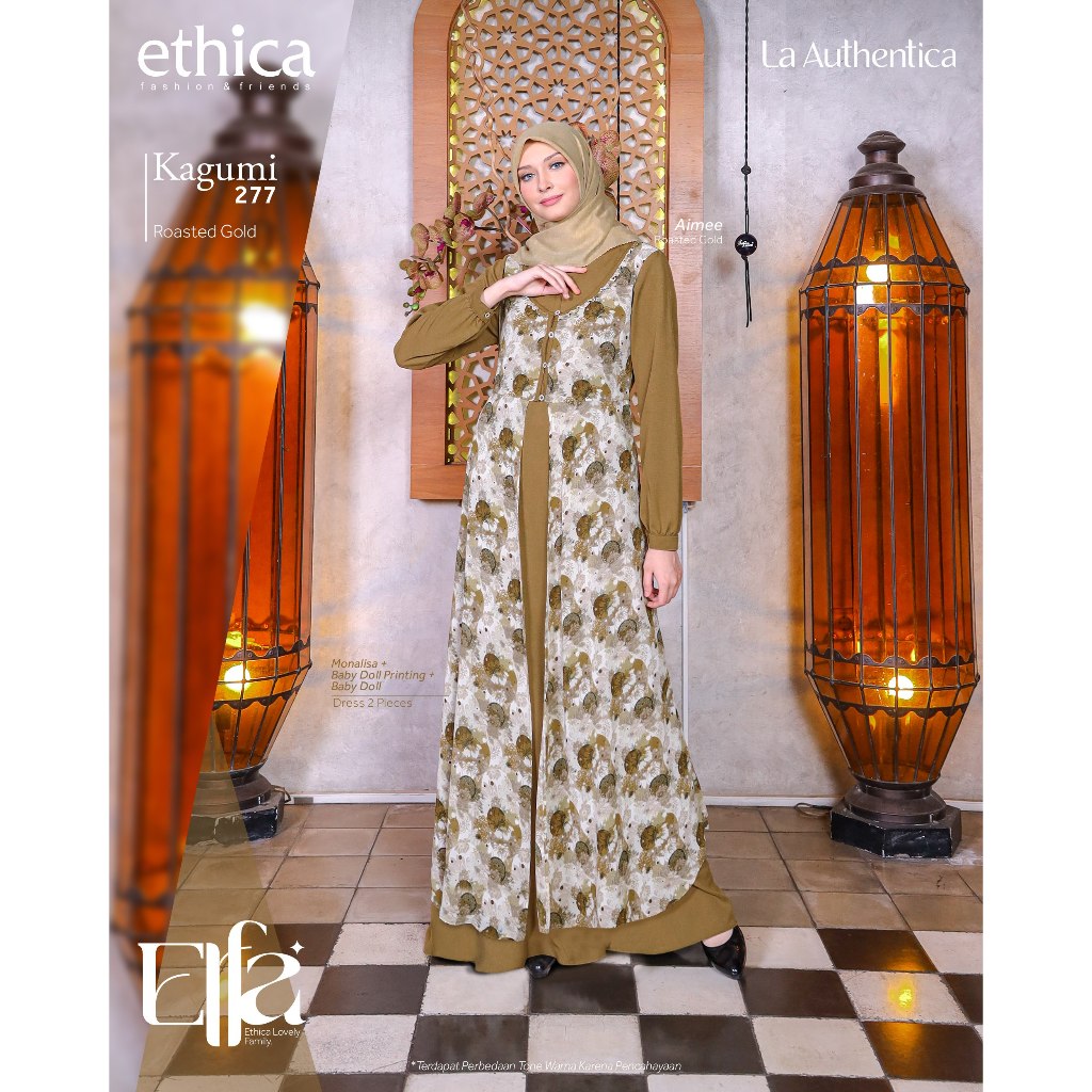 KAGUMI 277 BY ETHICA | ELFA 272 ROASTED GOLD | GAMIS ETHICA 2024 | ETHICA ORIGINAL | HANUM BOUTIQUE