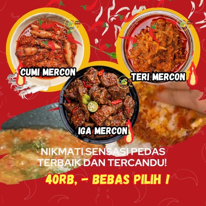 

SAMBAL TERI SAMBAL IGA MERCON SAMBAL CUMI PEDAS GURIH ENAK