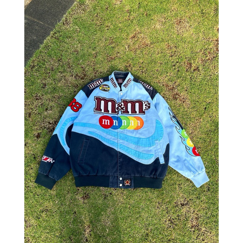2pcs jacket nascar m&m n kaos nascar track slayer