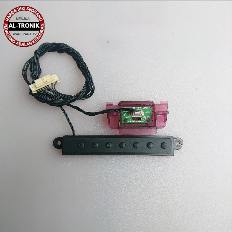 SENSOR DAN TOMBOL TV LED COOCAA 40 INCH MODEL 40E360 MODUL REMOTE IR RECEIVER MANUAL KEY PAD