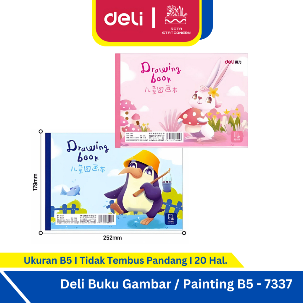 

Deli Painting Book / Buku Gambar B5 20 Lembar Kertas Tebal Tidak Tembus - 73377