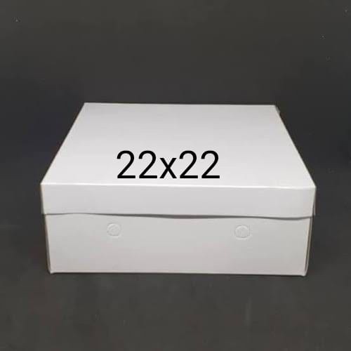 

Kardus nasi/kue Ukuran 22 cm x 22 cm putih polos Per Lembar