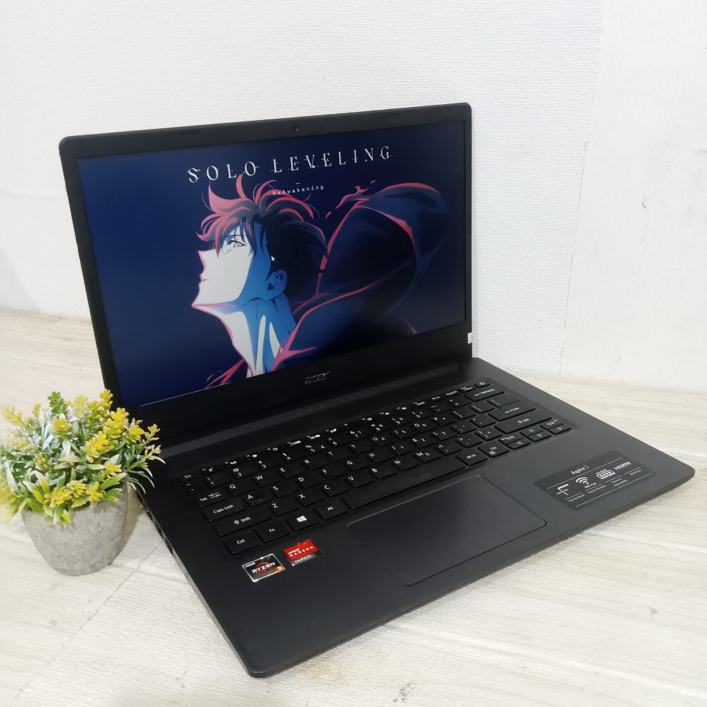 LAPTOP SECOND ACER ASPIRE 3 A314-22 RYZEN 3 RAM 4GB SSD 256GB LAYAR 14"INCH-FHD LIKENEW