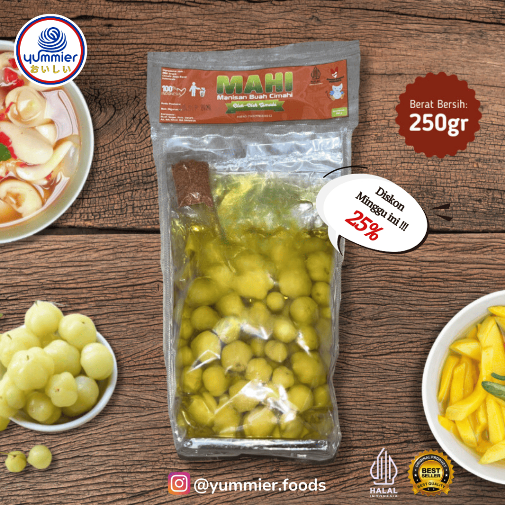 Manisan Buah Ceremai 250 Gram Oleh-Oleh Cimahi Bandung Berkhasiat, Vitamin & Segar