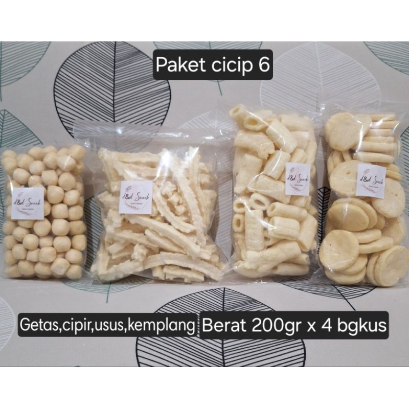 

Kemplang dan kerupuk super asli palembang. Paket cicip 6 (getas,cipir,usus,kemplang). Berat 800gr (200gr x 4 bgkus)