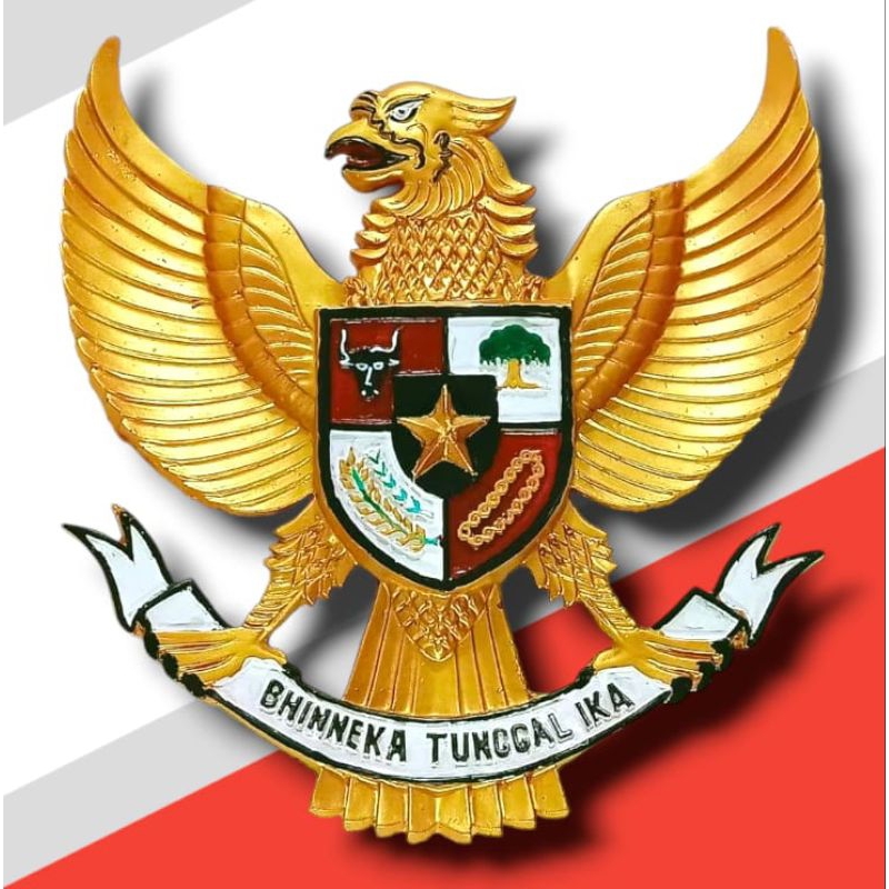 HIASAN DINDING PATUNG GARUDA PANCASILA 3 DIMENSI FIBER LOGO GARUDA