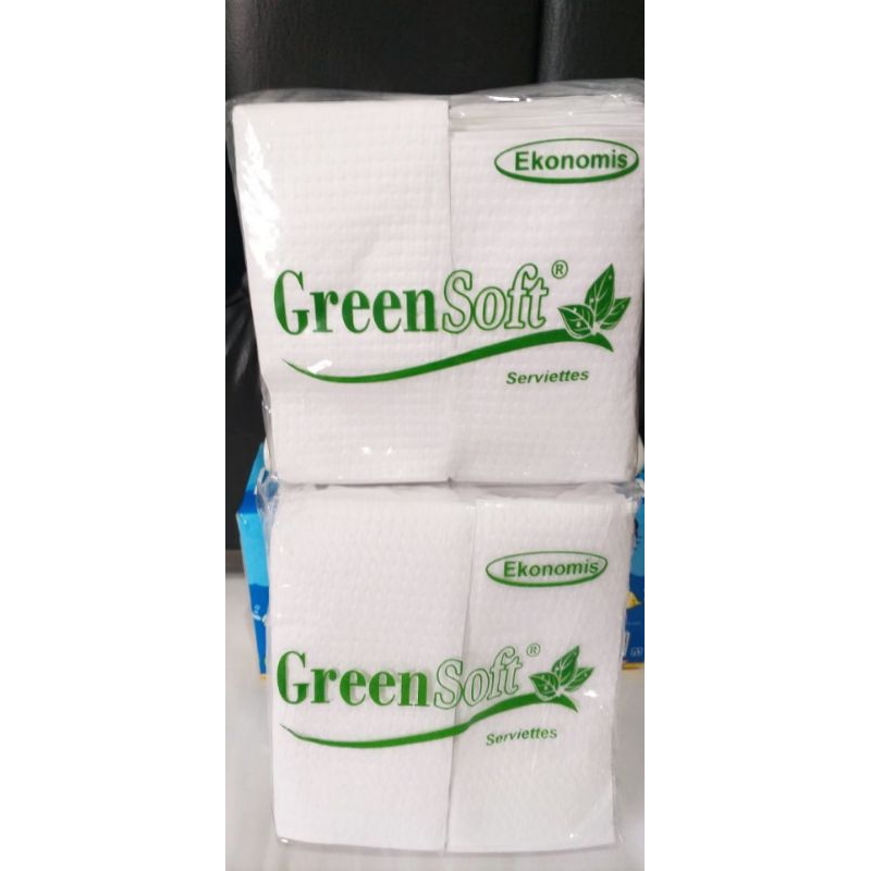 Green Soft, TaTa Family Napkin Tisu Potong (Khusus Putih/Clean)/Tisu Makan atau Kue