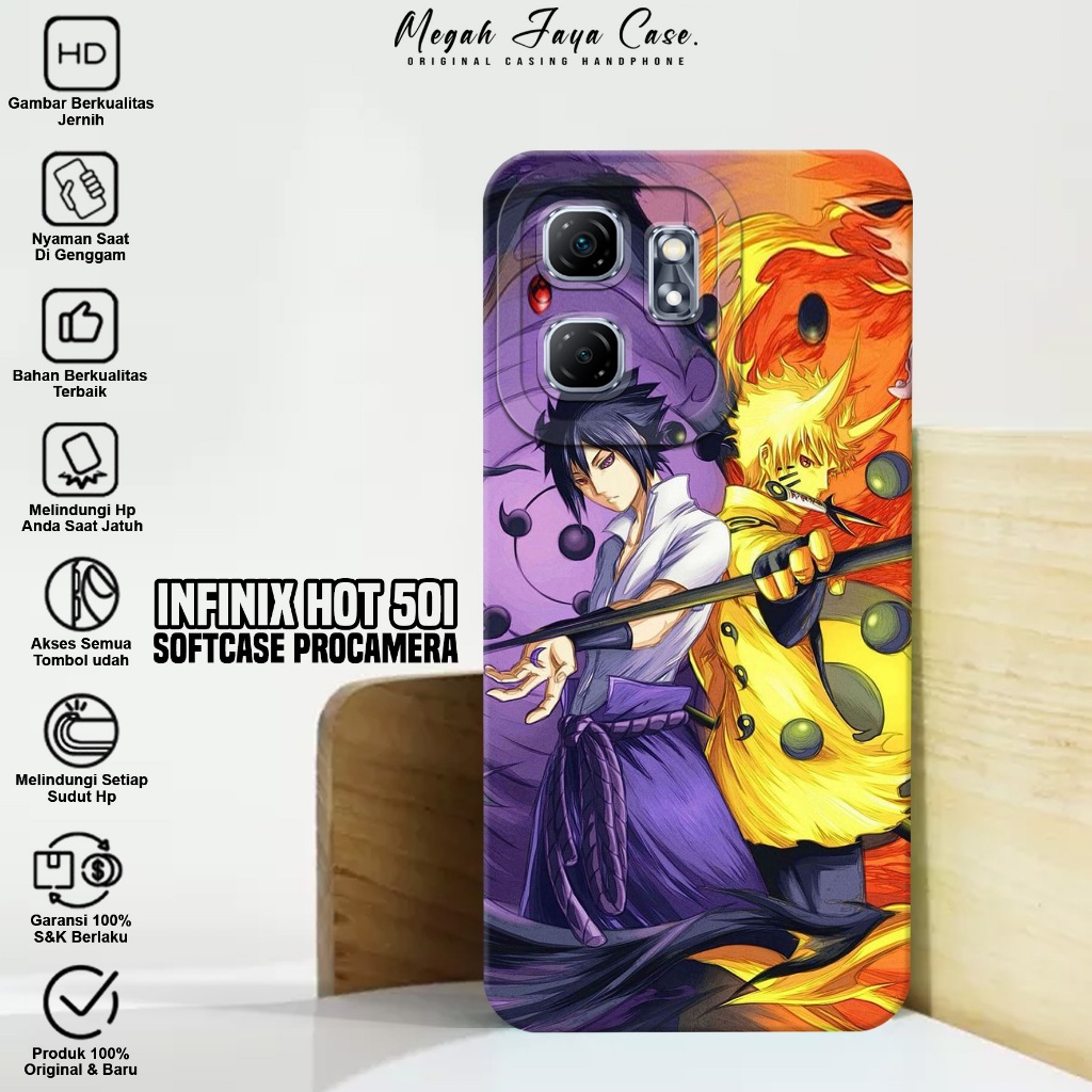 Softcase Infinix Hot 50i - Case Hp Hp Infinix Hot 50i Motif Anime NRT - Silikon Hp Infinix Hot 50i -