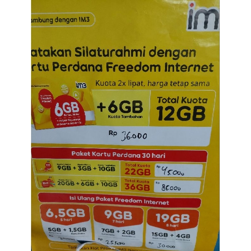 Indosat kuota Murah